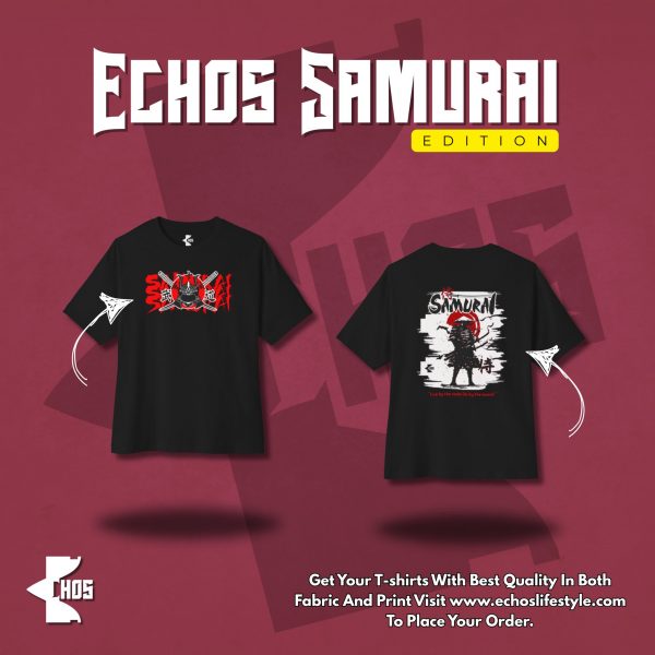 Dropshoulder T-shirt with Samurai Design